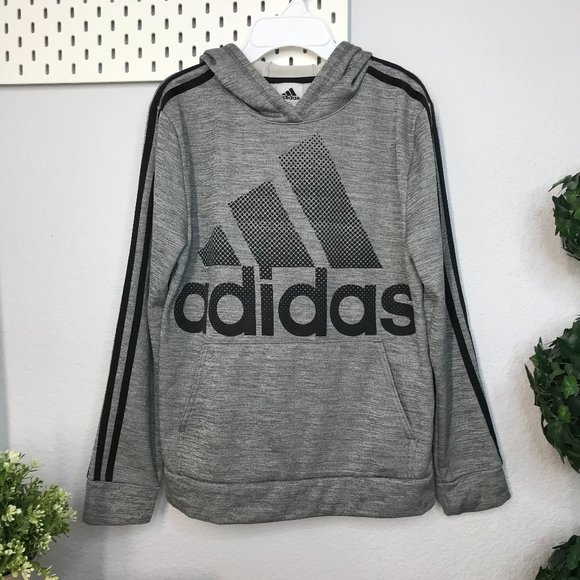 Adidas Pullover Hoodie | Gray | Large (14/16) - Picture 8 of 8